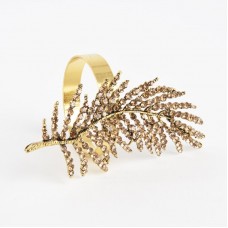 Saro Wildlife Fern Leaf Design Napkin Ring SARO3074